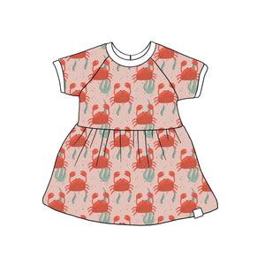 Crabulous Gathered Raglan Dress