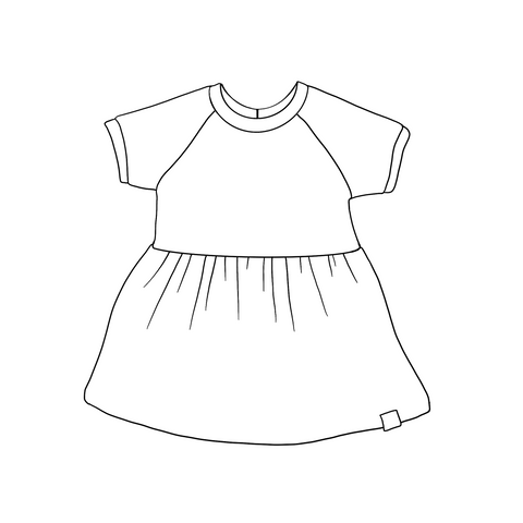 Mer-Mates Gathered Raglan Dress