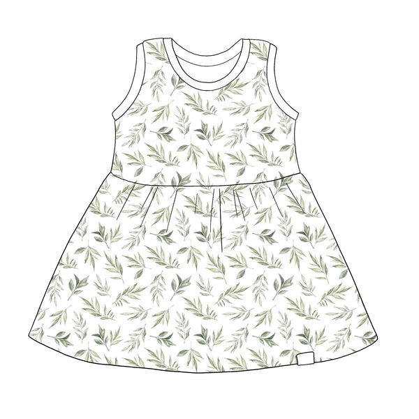 Green Leaves Summer Dress