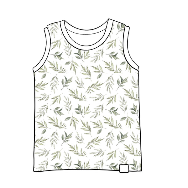 Green Leaves Vest Top