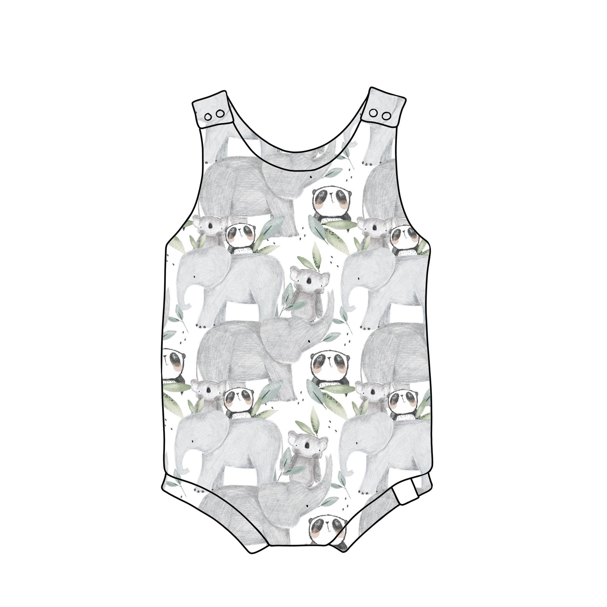 Panda Pals Bubble Romper