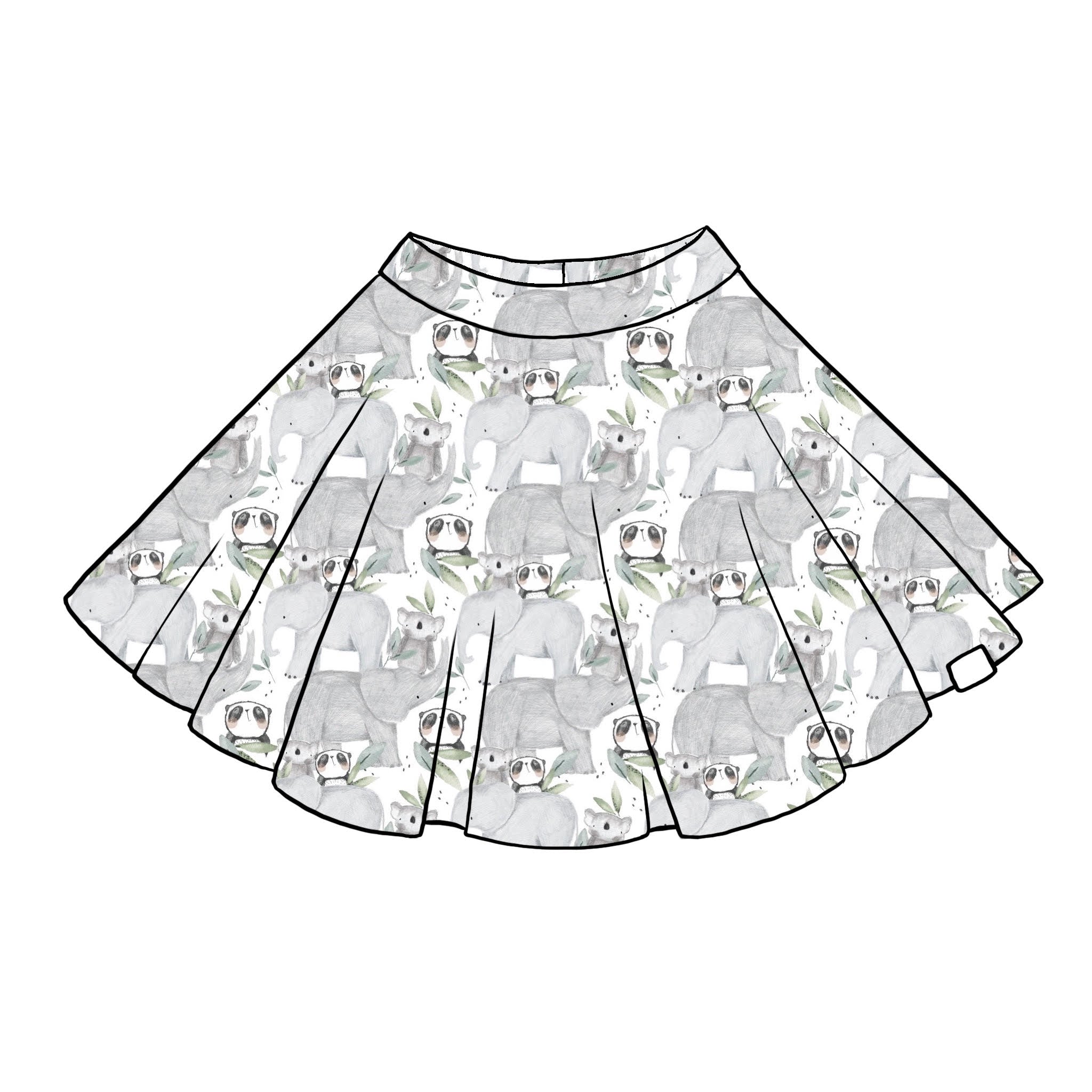 Panda Pals Full Circle Skirt