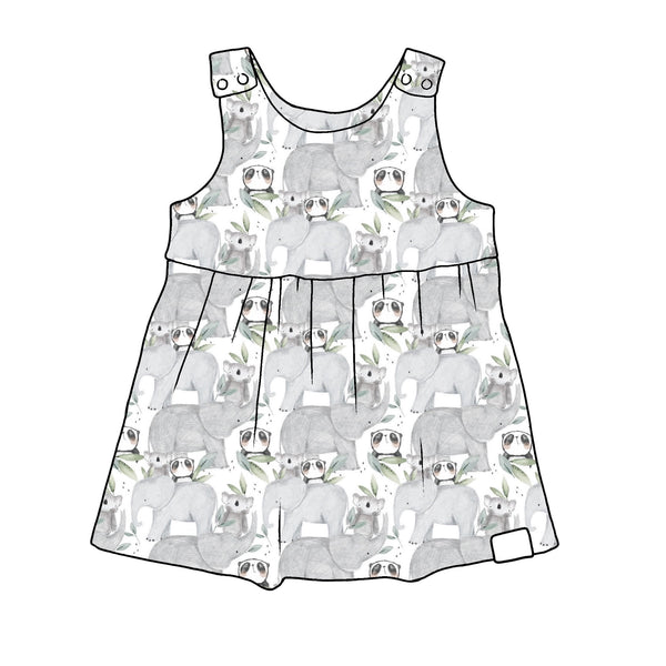 Panda Pals Pinafore Dress