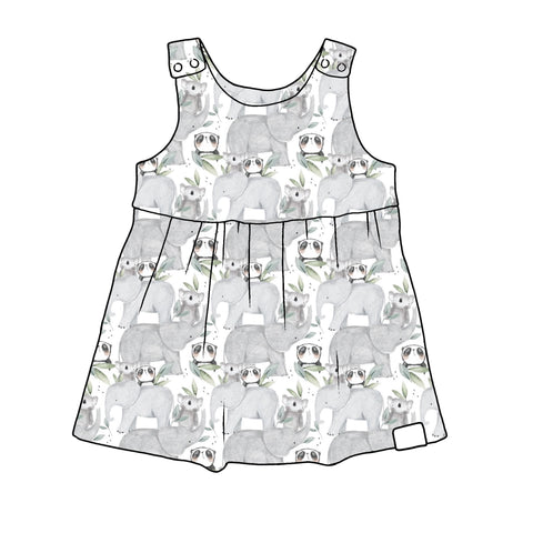 Panda Pals Pinafore Dress