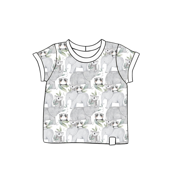 Panda Pals Rolled-Sleeve T-Shirt