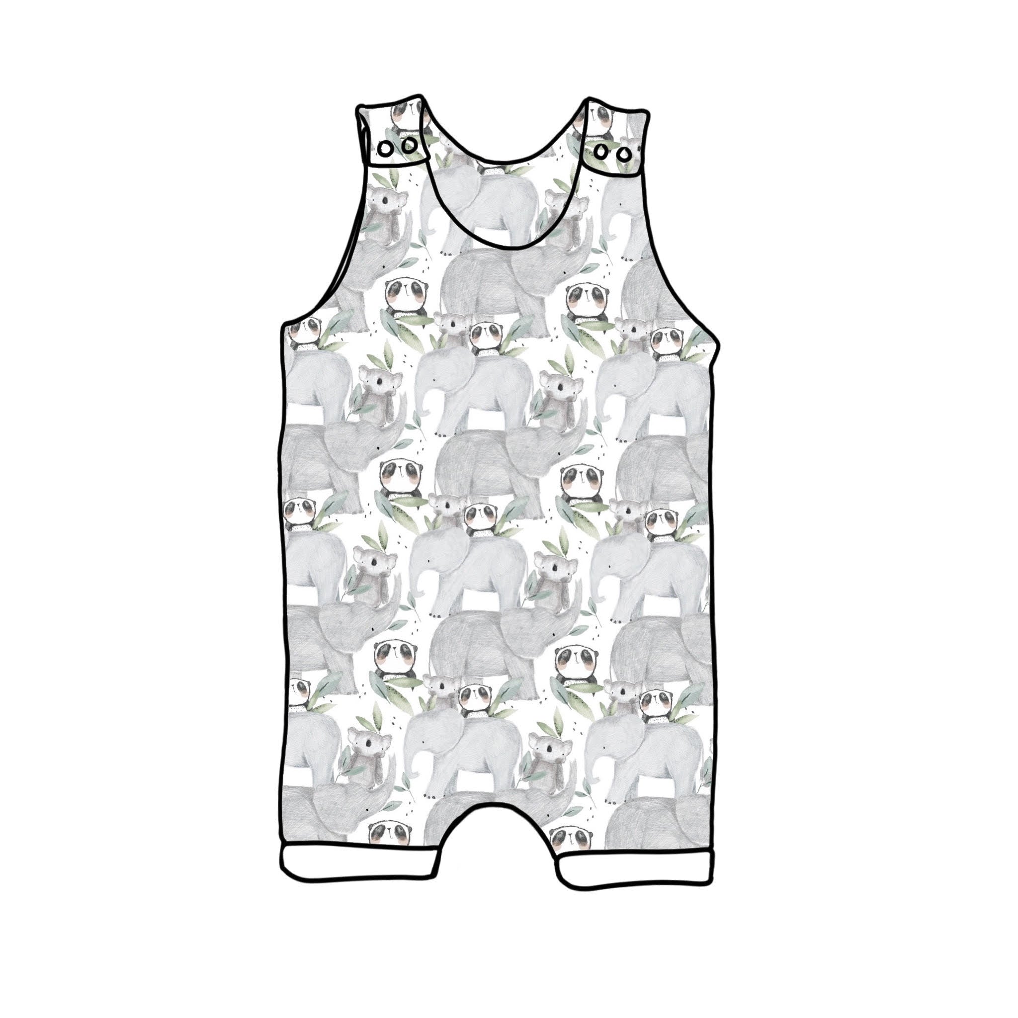 Panda Pals Short Romper