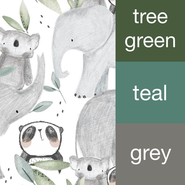 Panda Pals Gathered Raglan Dress