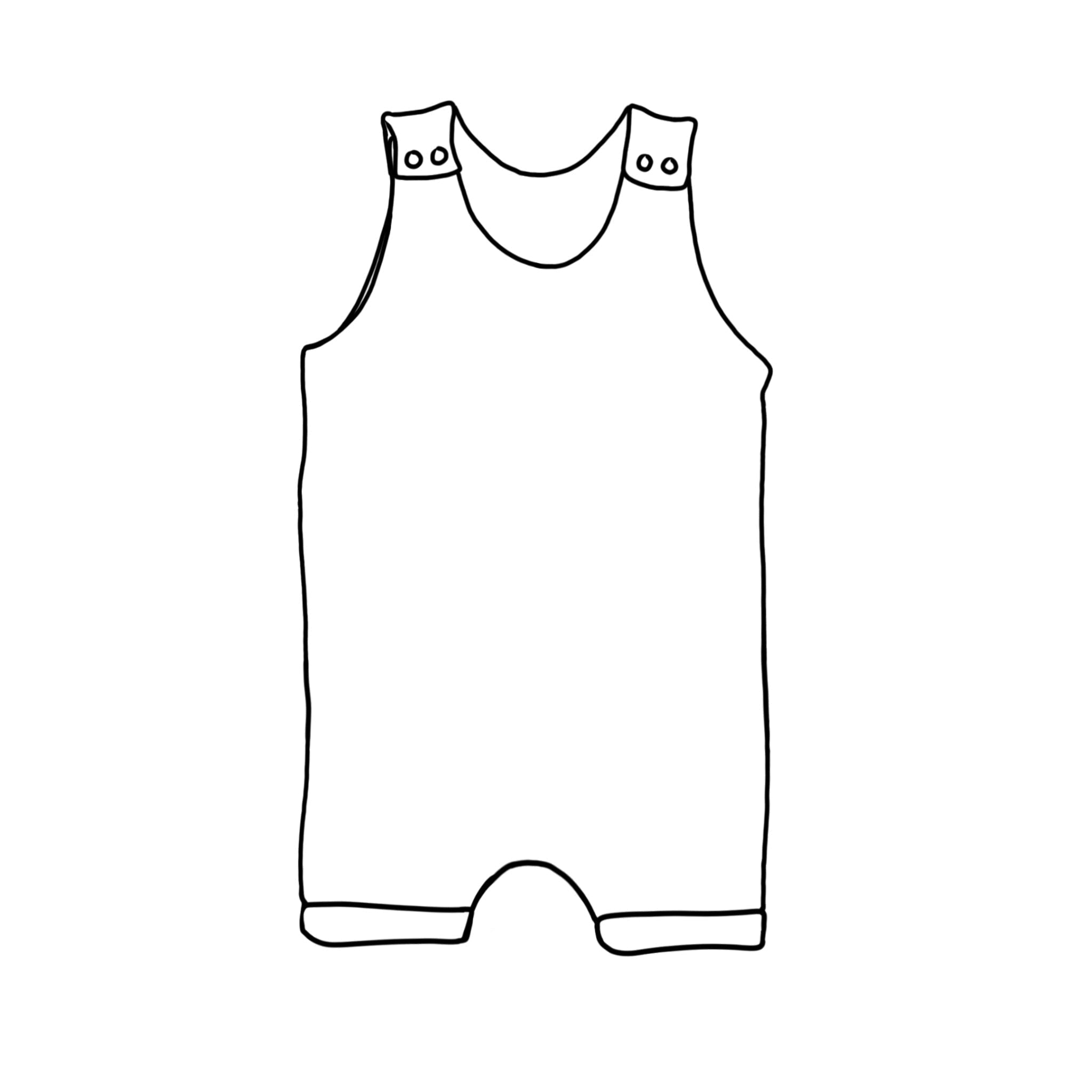 Inky Mountains Short Romper