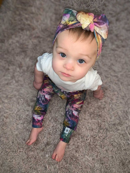 Frosty Leaves Bow Headband
