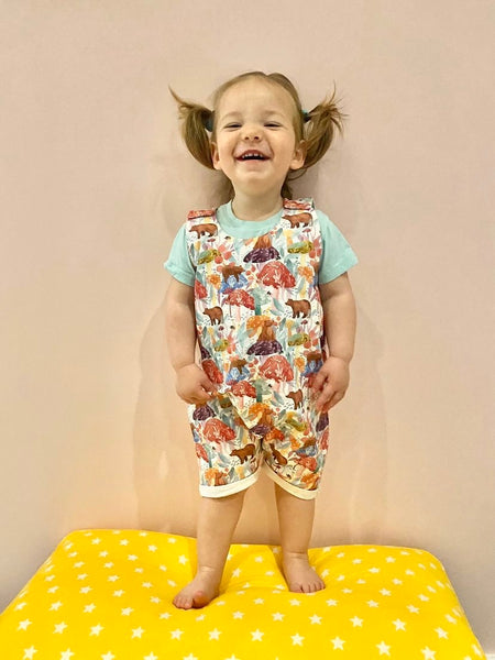 Bear Shrooms Short Romper