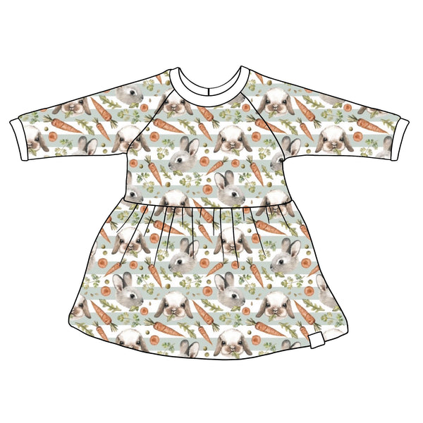 Fluffle Gathered Raglan Dress