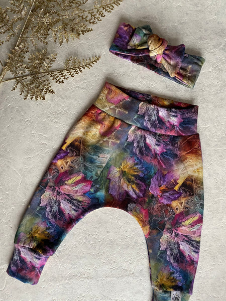 Frosty Leaves Bow Headband