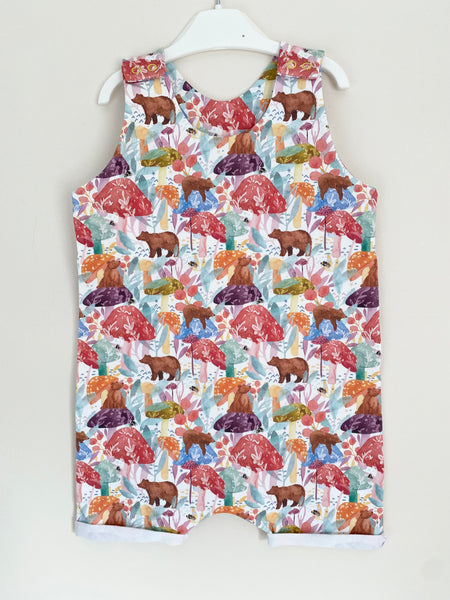 Bear Shrooms Short Romper