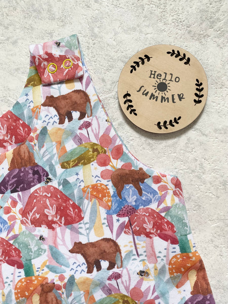 Bear Shrooms Short Romper