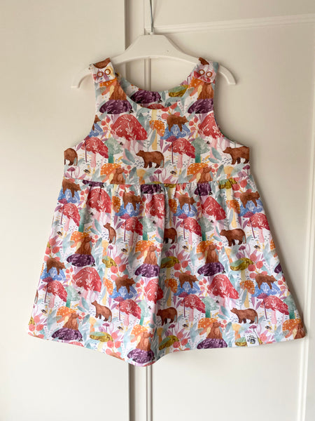 Bear Shrooms Pinafore Dress