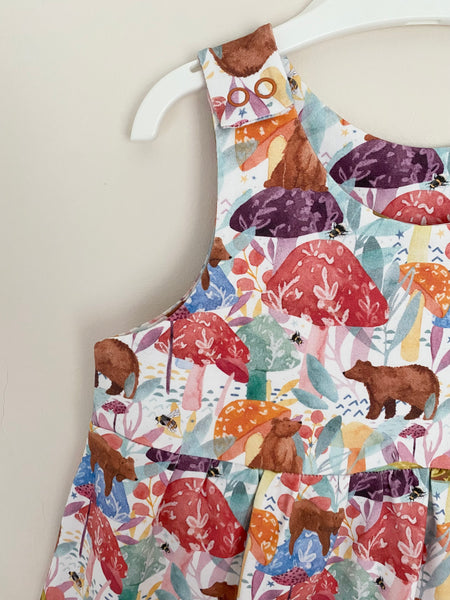 Bear Shrooms Pinafore Dress