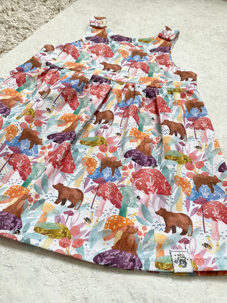 Bear Shrooms Pinafore Dress