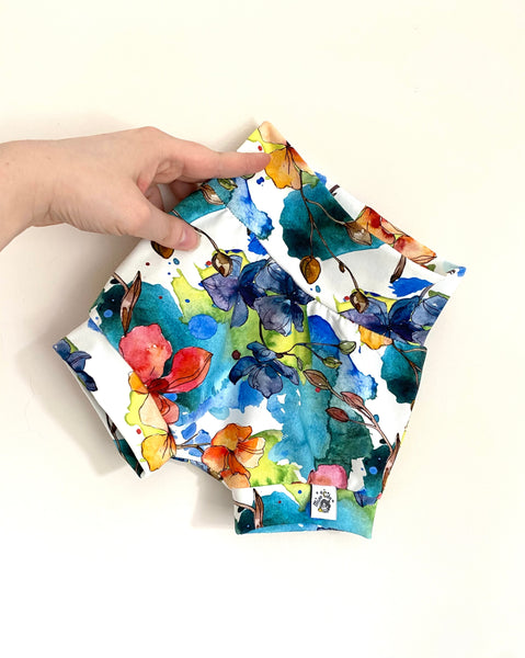 Watercolour Orchid Cuffed Shorts