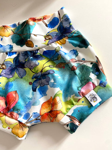 Watercolour Orchid Cuffed Shorts