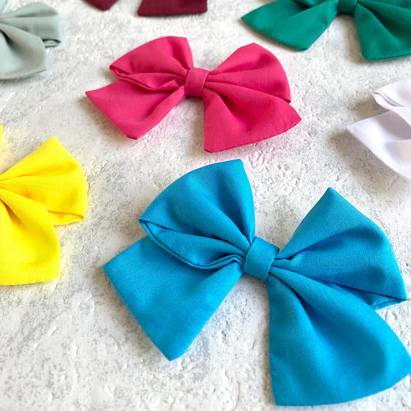 Block Colour Hair Bows