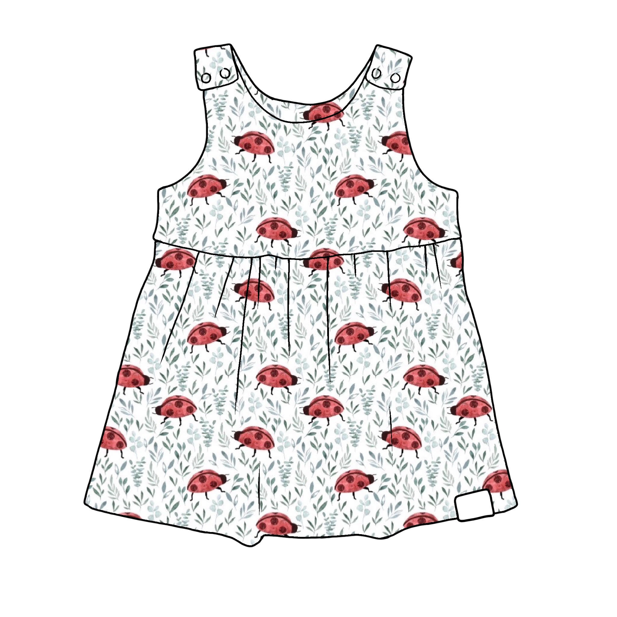 Lucky Ladybird Pinafore Dress