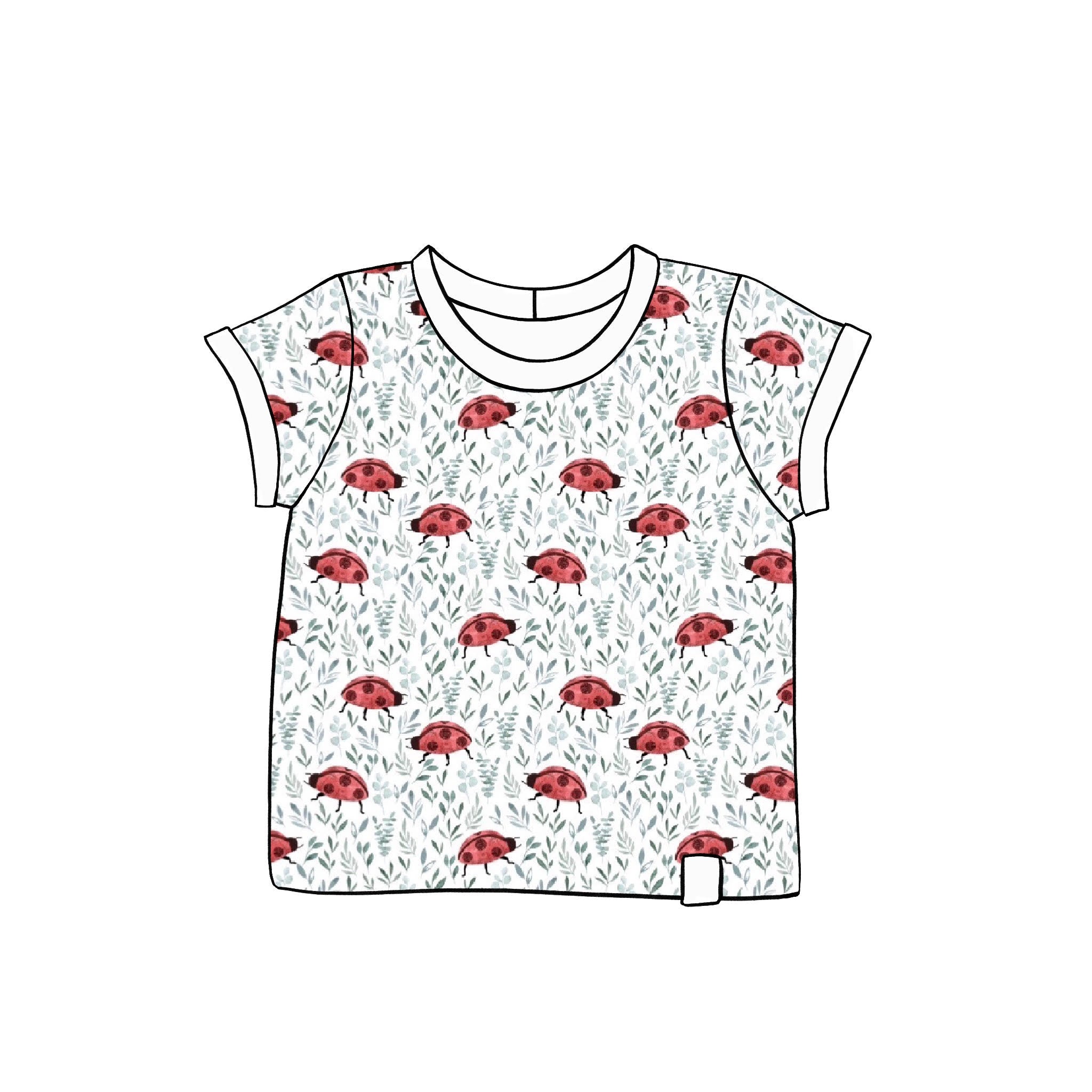 Lucky Ladybird Rolled-Sleeve T-Shirt